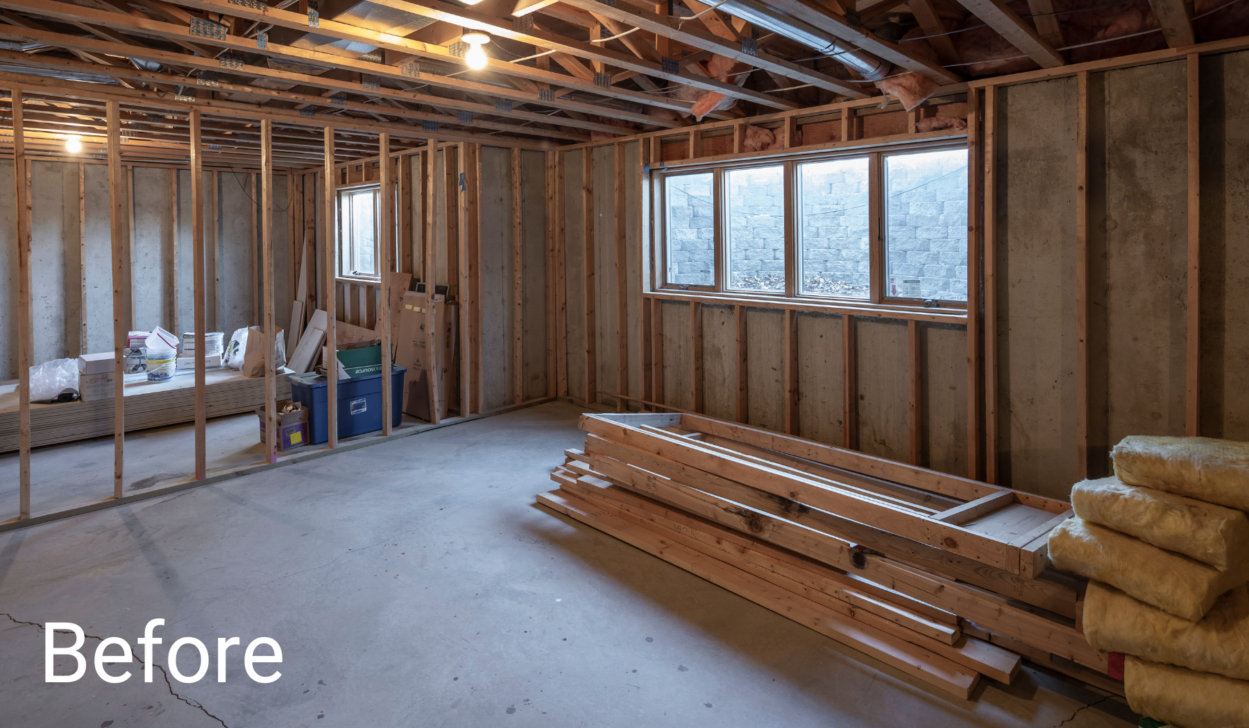 Basement Remodel Before