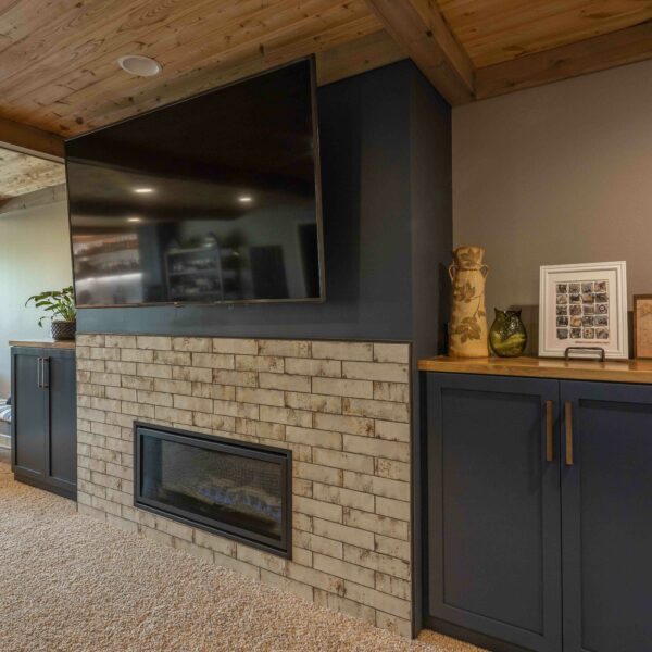 Basement Fireplace Remodel