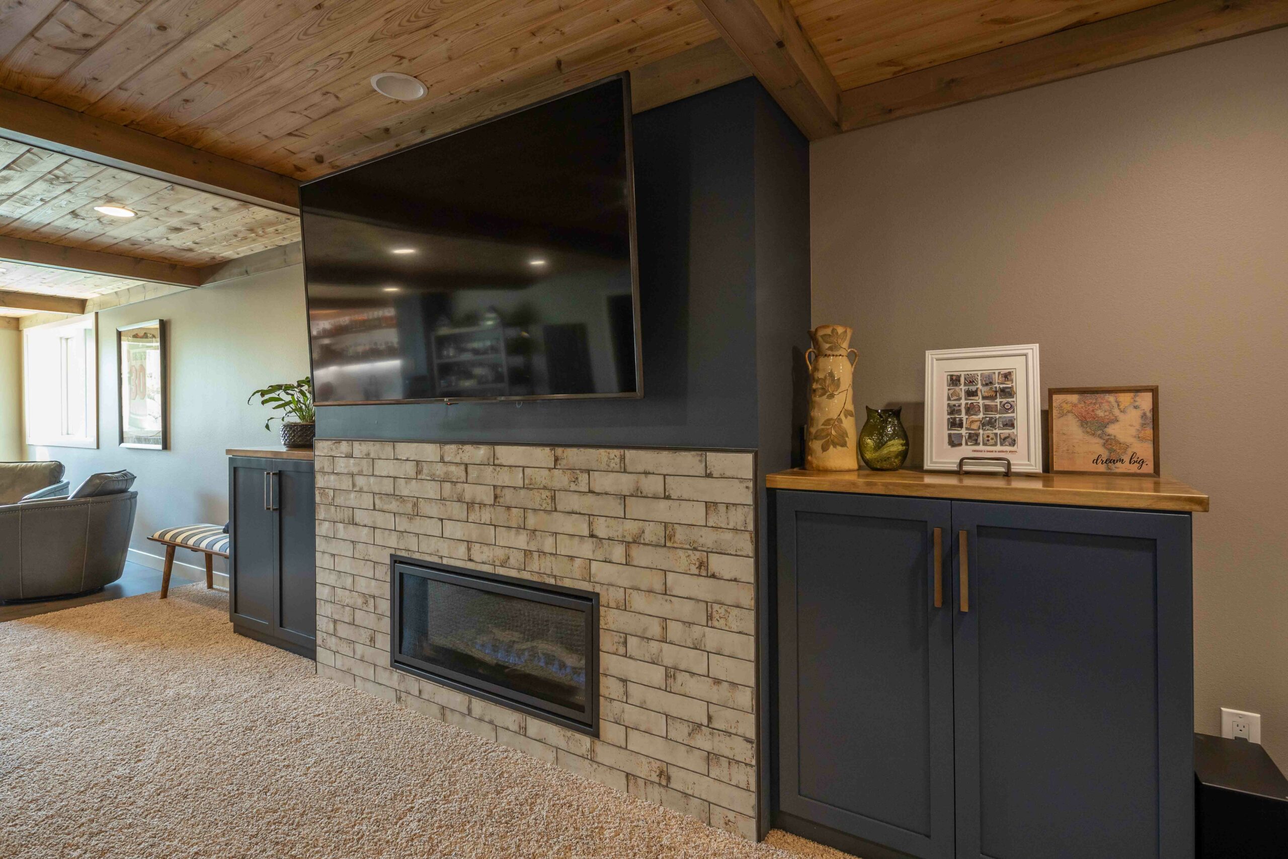 Basement Fireplace Remodel